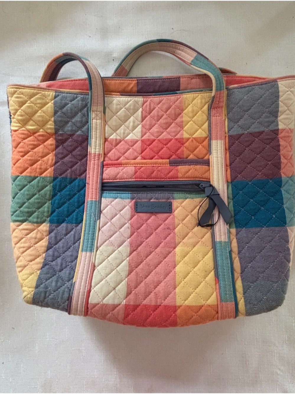 Vera Bradley Tote in Tropics Plaid.